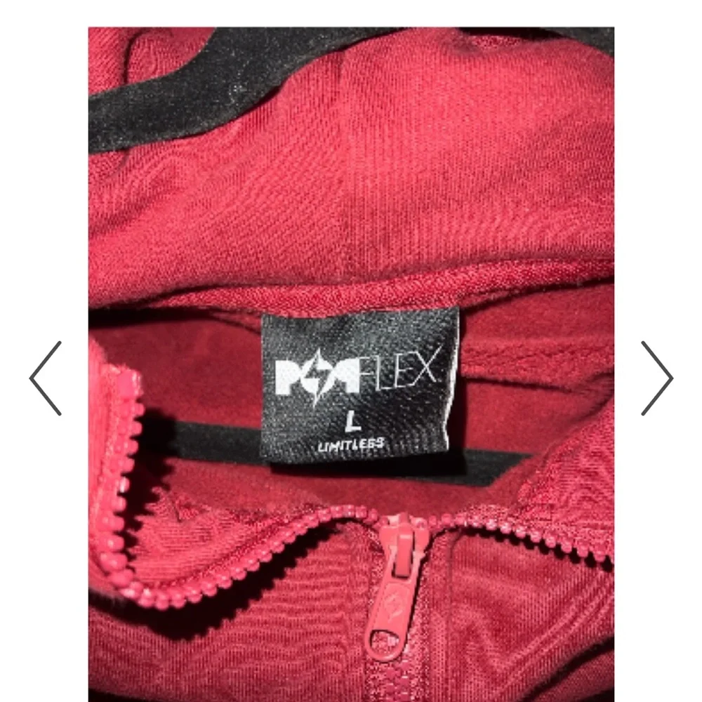 POPFLEX Crimson Half-Zip warmup Hoodie - Picture 2 of 9
